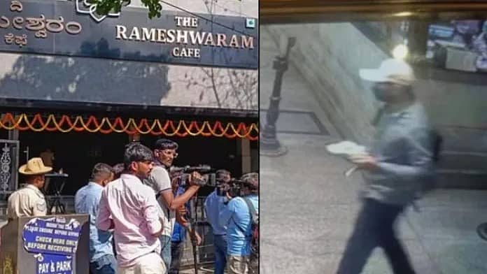 ರಾಮೇಶ್ವರಂ ಕೆಫೆ ಸ್ಫೋಟ: 9 ನಿಮಿಷ ಹೊಟೆಲ್ ನಲ್ಲಿ ಕುಳಿತಿದ್ದ ಶಂಕಿತ ವ್ಯಕ್ತಿ, ಸಿಸಿಟಿವಿ ವಿಡಿಯೋ ವೈರಲ್