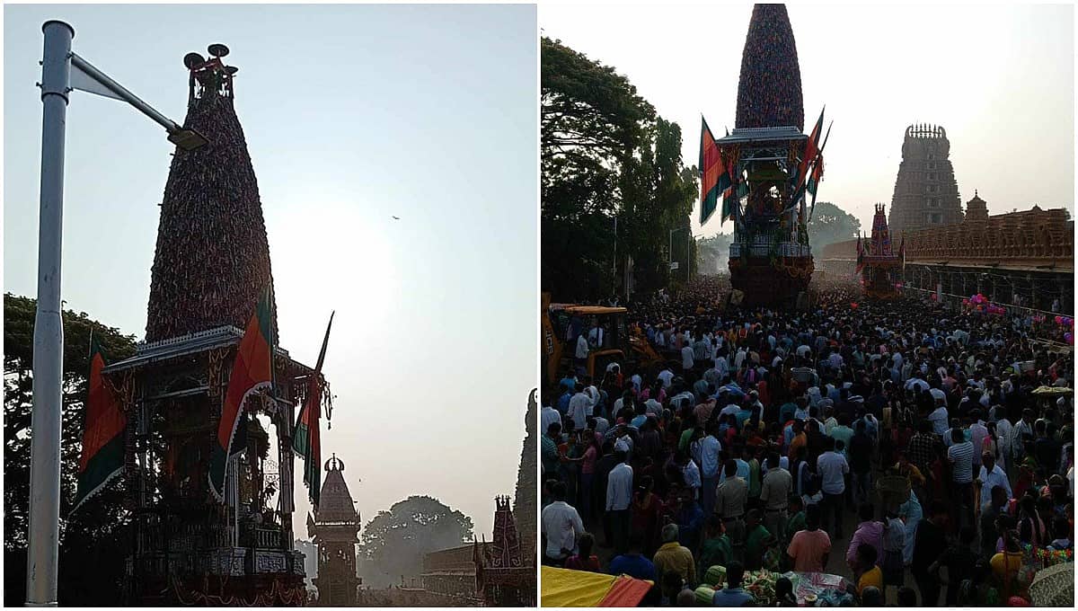 ನಂಜನಗೂಡು ಶ್ರೀಕಂಠೇಶ್ವರ ಸ್ವಾಮಿ ಪಂಚ ಮಹಾರಥೋತ್ಸವ: ಸಾವಿರಾರು ಭಕ್ತರಿಂದ ದರ್ಶನ