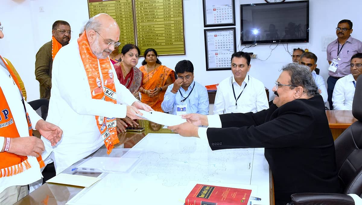 ಗಾಂಧಿನಗರ ಲೋಕಸಭಾ ಕ್ಷೇತ್ರದಿಂದ ಅಮಿತ್ ಶಾ ನಾಮಪತ್ರ ಸಲ್ಲಿಕೆ