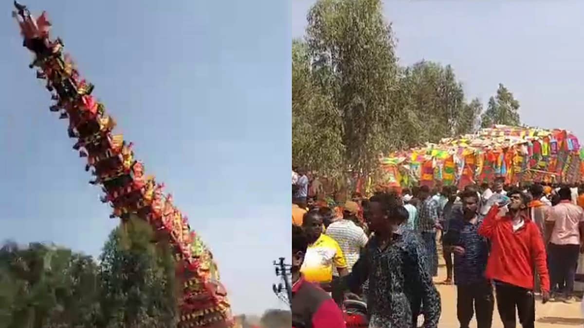 ಆನೇಕಲ್: ನಿಯಂತ್ರಣ ತಪ್ಪಿ ನೆಲಕ್ಕೆ ಉರುಳಿದ 120 ಅಡಿ ಎತ್ತರದ ತೇರು!