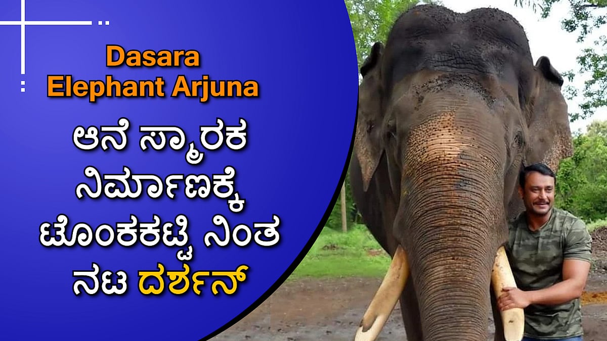Dasara Elephant Arjuna ಸ್ಮಾರಕ ನಿರ್ಮಾಣಕ್ಕೆ ನಟ ದರ್ಶನ್ ನೆರವು