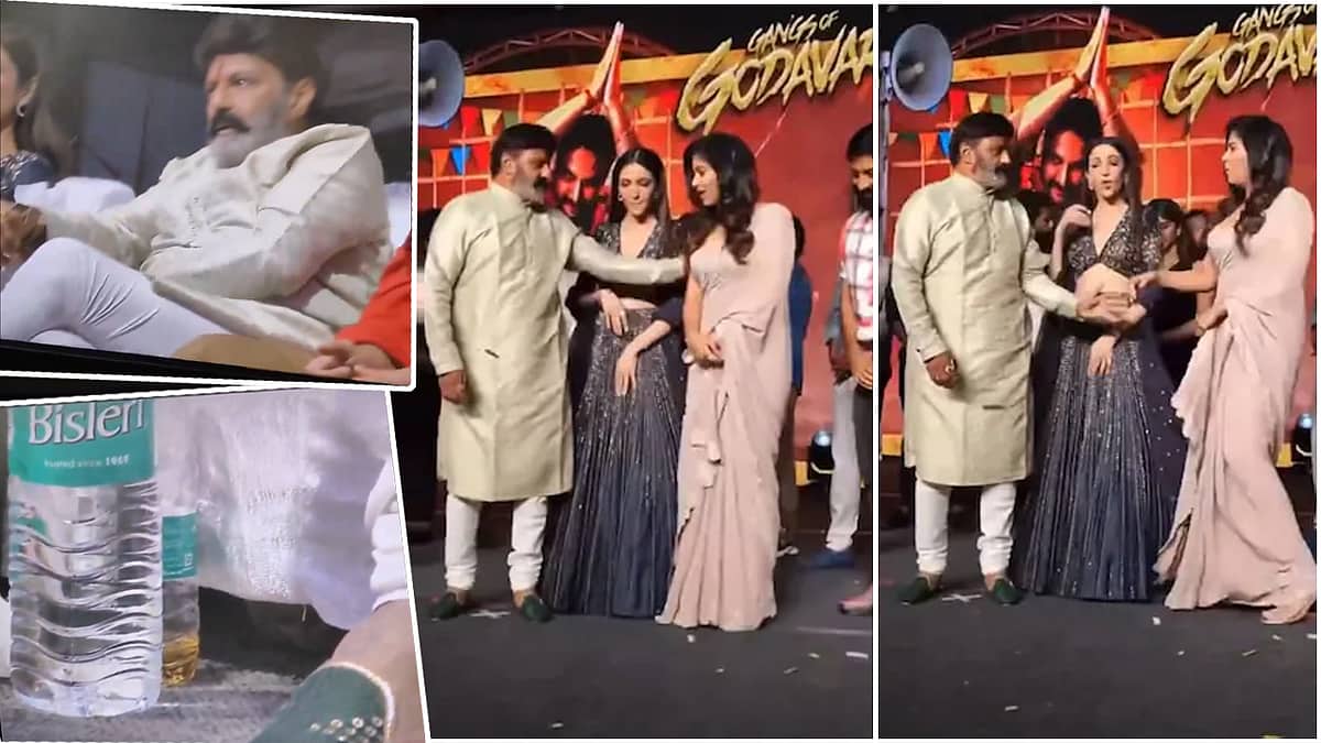 Video: ತುಂಬಿದ ಸಭೆಯಲ್ಲಿ ''ಎಣ್ಣೆ'' ಹೊಡೆದು ನಟಿಯ ತಳ್ಳಿದರೇ ಬಾಲಯ್ಯ..?; 'Gangs of Godavari' ಚಿತ್ರದ ಕಾರ್ಯಕ್ರಮದಲ್ಲಿ ನಟ Balakrishna ಅನುಚಿತ ವರ್ತನೆ