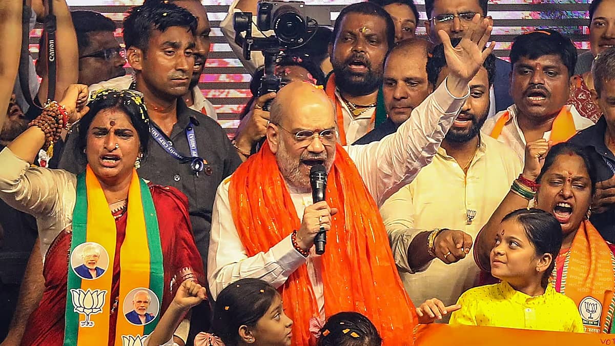 ನೀತಿ ಸಂಹಿತೆ ಉಲ್ಲಂಘನೆ: ಹೈದರಾಬಾದ್ ಪೊಲೀಸರಿಂದ ಅಮಿತ್ ಶಾ, ಬಿಜೆಪಿ ಅಭ್ಯರ್ಥಿ ಮಾಧವಿ ವಿರುದ್ಧ ಕೇಸ್ ದಾಖಲು