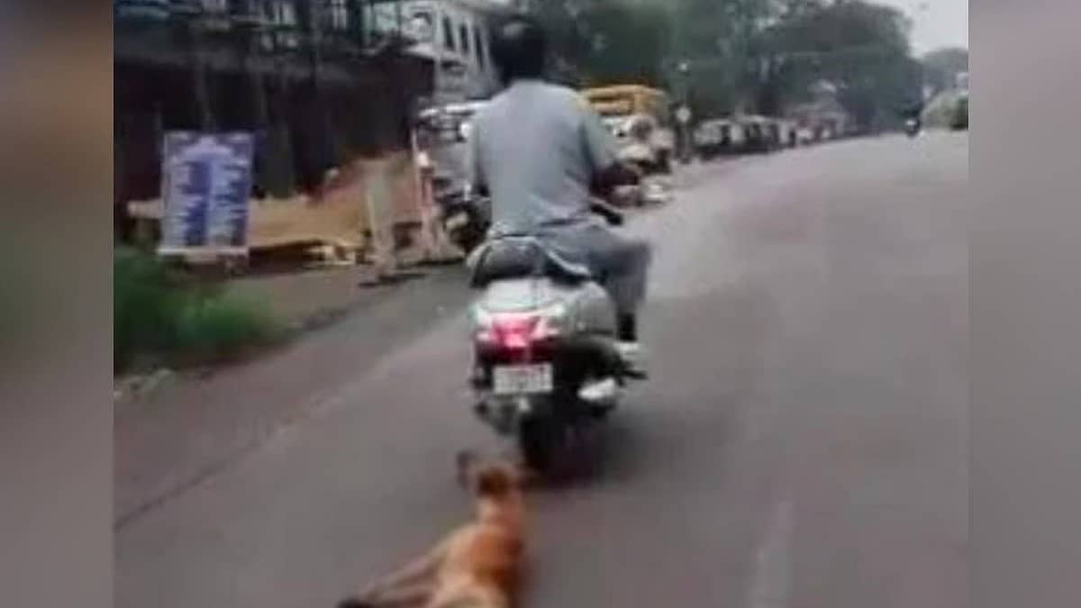 ಉಡುಪಿ: ಬೈಕ್ ಹಿಂದೆ ನಾಯಿಯನ್ನು ಕಟ್ಟಿ ಎಳೆದೊಯ್ದ ವ್ಯಕ್ತಿ; FIR ದಾಖಲು