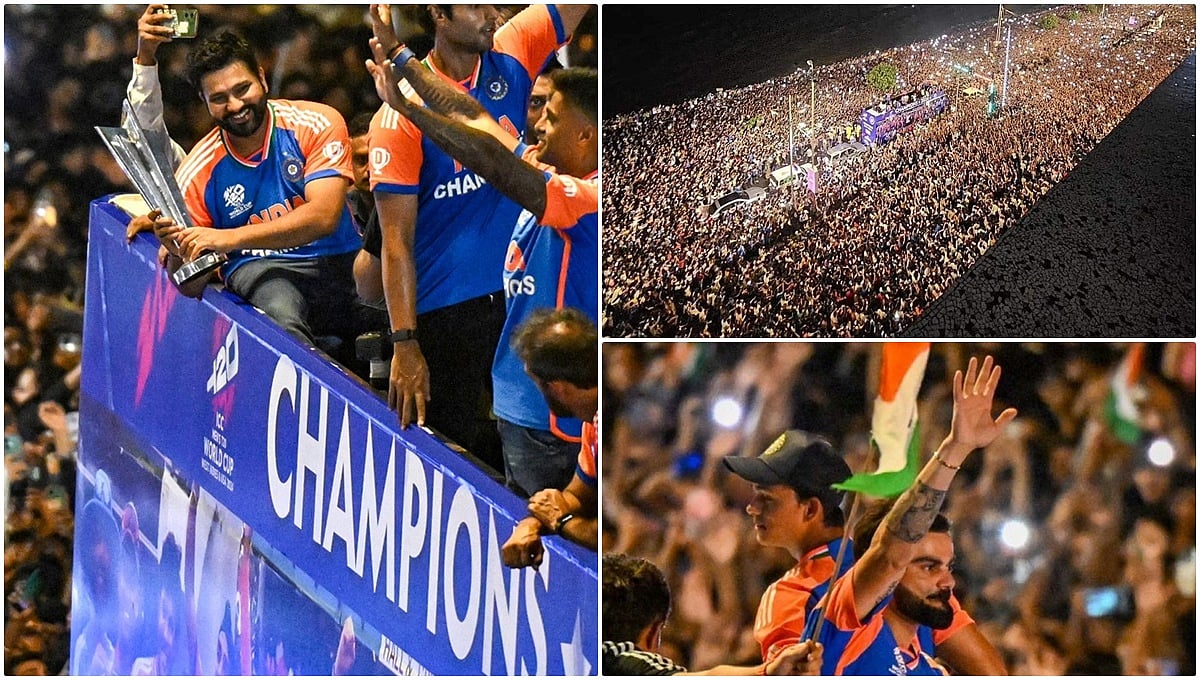 ಲಕ್ಷಾಂತರ ಅಭಿಮಾನಿಗಳ ಹರ್ಷೋದ್ಗಾರ: ಪುಳಕಿತರಾದ ವಿಶ್ವಕಪ್ ವಿಜೇತ ಟೀಂ ಇಂಡಿಯಾ ಆಟಗಾರರು!