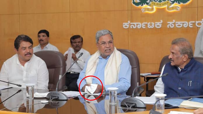 Vidhana Soudha: ಕಡತ ಪರಿಶೀಲನೆ ವೇಳೆ ಸಿಎಂ ಸಿದ್ದರಾಮಯ್ಯ ಕೈಗೆ ಗಾಯ!