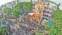 ದಾವಣಗೆರೆ: ಗಣೇಶ ವಿಸರ್ಜನೆ ವೇಳೆ ಕಲ್ಲು ತೂರಾಟ; ಪರಿಸ್ಥಿತಿ ಉದ್ವಿಗ್ನ, ಪೊಲೀಸ್ ಸಿಬ್ಬಂದಿಗೂ ಗಾಯ