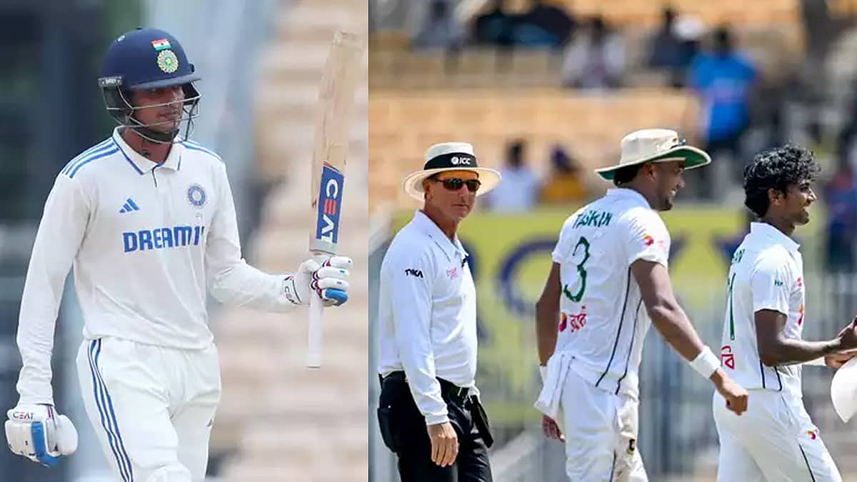 1st test Match, Day 3: ಬಾಂಗ್ಲಾದೇಶ 158/4, Kohli ದಾಖಲೆ ಮುರಿದ ಶುಭ್ ಮನ್ ಗಿಲ್!