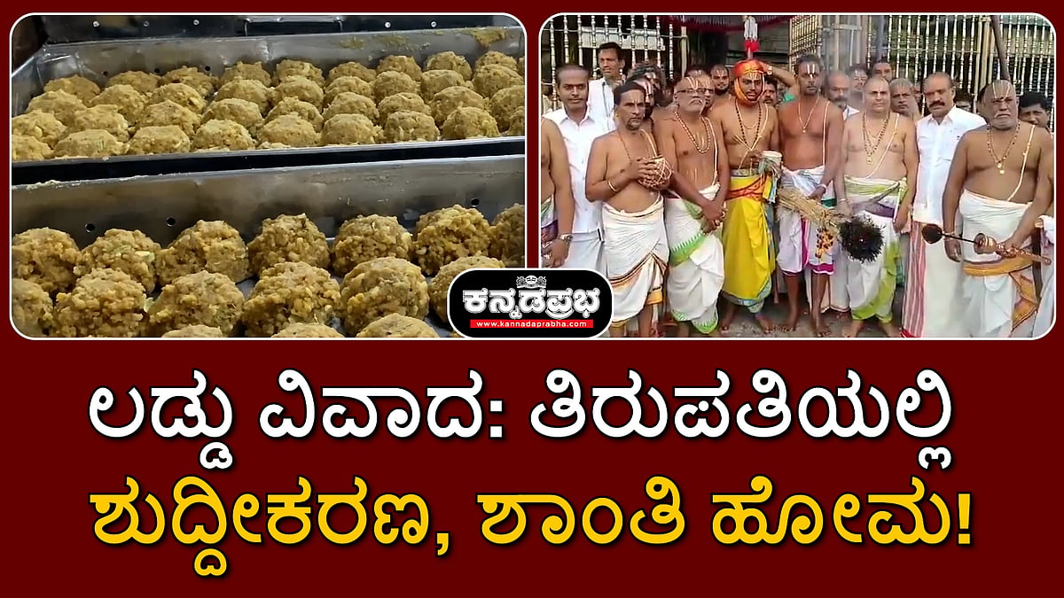 ಲಡ್ಡು ವಿವಾದ: ತಿರುಪತಿ ವೆಂಕಟೇಶ್ವರ ದೇವಾಲಯದಲ್ಲಿ ಶುದ್ದೀಕರಣ, ಶಾಂತಿ ಹೋಮ!