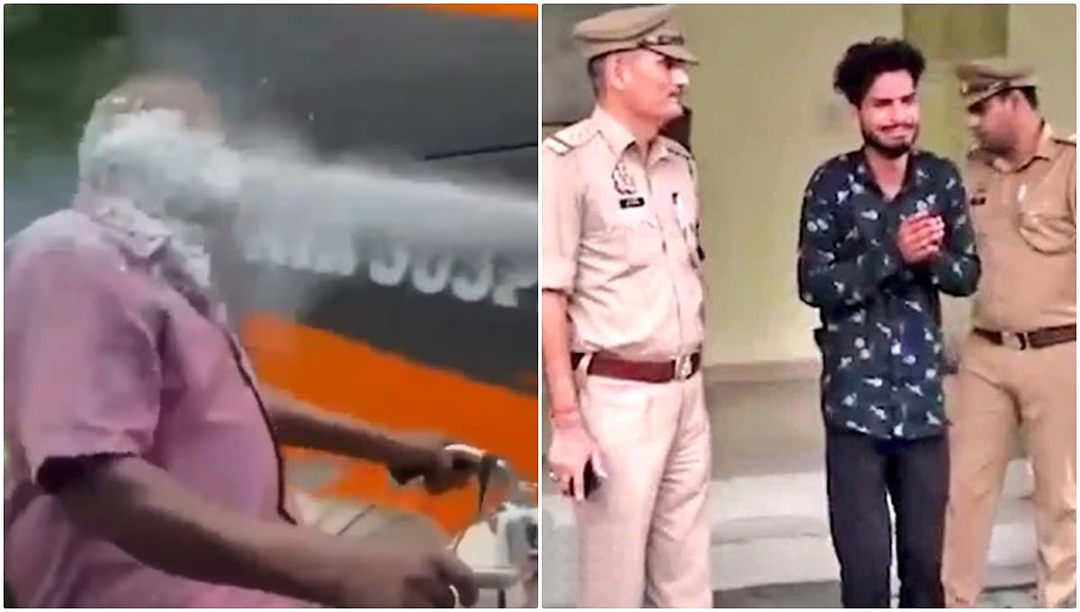 ವೃದ್ಧನ ಮುಖಕ್ಕೆ ಸ್ಪ್ರೇ ಎರಚಿ ವಿಕೃತಿ ಮೆರೆದಿದ್ದ ಆರೋಪಿಗೆ ಖಾಕಿ ಖದರ್ ತೋರಿಸಿದ UP ಪೊಲೀಸರು, ವಿಡಿಯೋ!