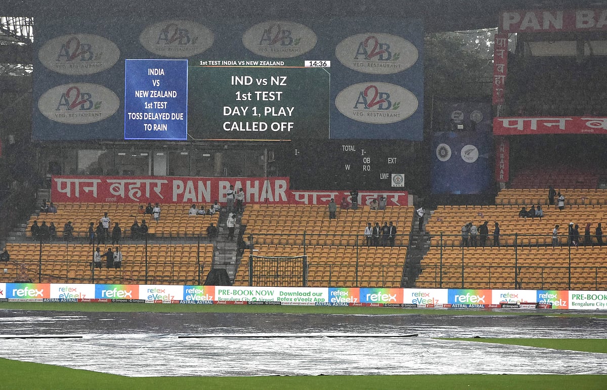 IND vs NZ, 1st test Match; ಮಳೆಯಿಂದಾಗಿ ಮೊದಲ ದಿನದಾಟ ರದ್ದು