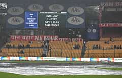 IND vs NZ, 1st test Match; ಮಳೆಯಿಂದಾಗಿ ಮೊದಲ ದಿನದಾಟ ರದ್ದು