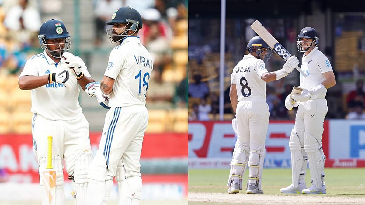 1st test, Day 3: ಒಂದೇ ದಿನ 453 ರನ್, ಚಿನ್ನಸ್ವಾಮಿ ಕ್ರೀಡಾಂಗಣದಲ್ಲಿ ದಾಖಲೆ!