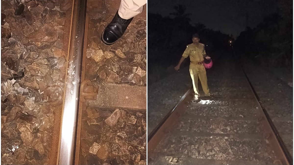 ಮಂಗಳೂರು: ರೈಲು ಹಳಿ ಮೇಲೆ ಕಲ್ಲು ಬಿದ್ದು ಆತಂಕ ಸೃಷ್ಟಿ