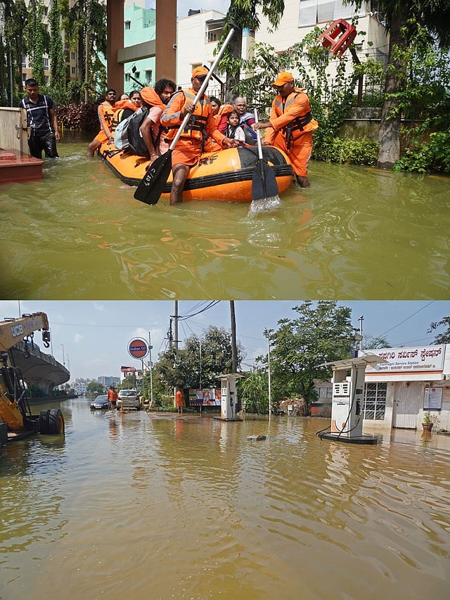 IN PICS | ಬೆಂಗಳೂರು: ದಾಖಲೆ ಮಳೆಗೆ 10 ಬಡಾವಣೆ ಜಲಾವೃತ; ನಿವಾಸಿಗಳ ತೀರದ ಬವಣೆ