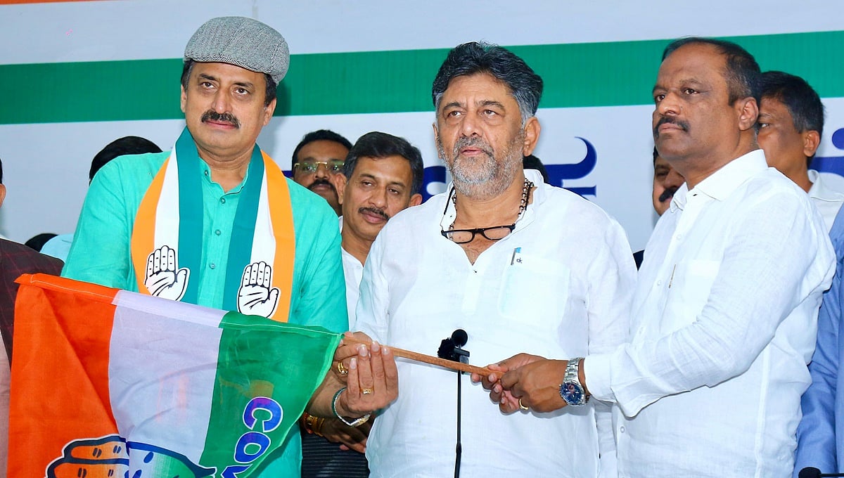 ವಾಟ್ಸಾಪ್ ಮೂಲಕ ಬಿಜೆಪಿ ಪ್ರಾಥಮಿಕ ಸದಸ್ಯತ್ವಕ್ಕೆ ರಾಜಿನಾಮೆ: ಡಿ.ಕೆ ಶಿವಕುಮಾರ್ ಸಮ್ಮುಖದಲ್ಲಿ ಸಿ.ಪಿ ಯೋಗೇಶ್ವರ್ ಕಾಂಗ್ರೆಸ್ ಸೇರ್ಪಡೆ