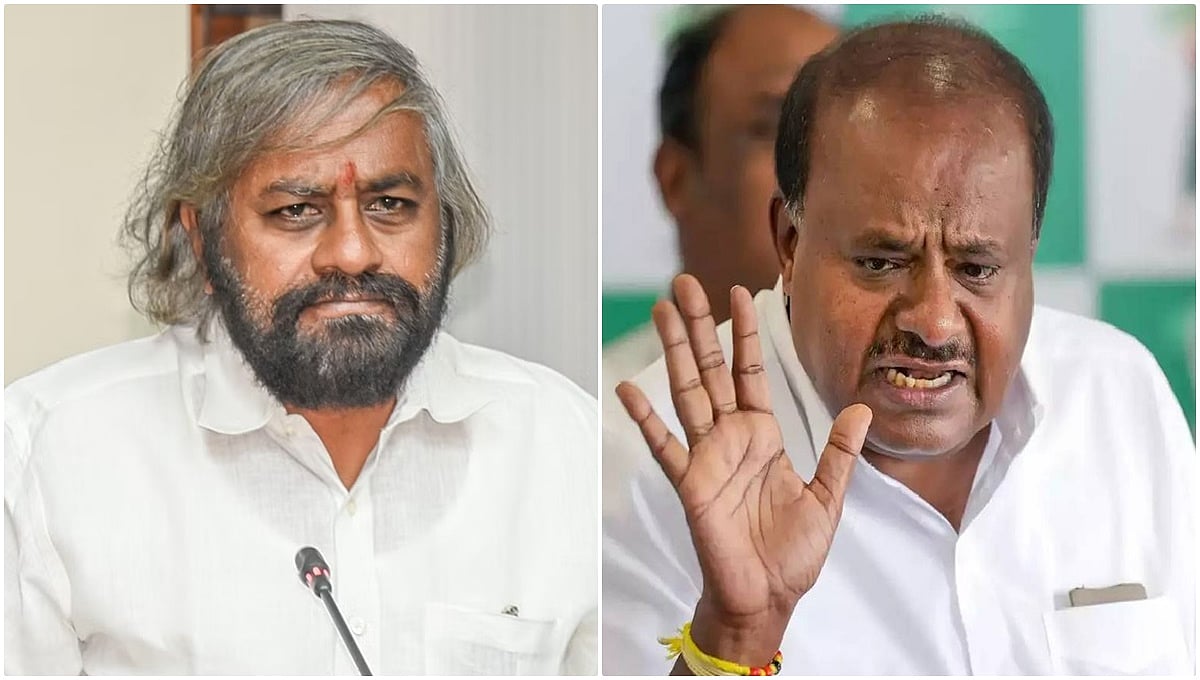 HMT ವಿವಾದ: ಅರಣ್ಯ ಭೂಮಿಯಲ್ಲಿ ರಿಯಲ್ ಎಸ್ಟೇಟ್ ಸಾಧ್ಯವೇ?; ಎಚ್‌.ಡಿ ಕುಮಾರಸ್ವಾಮಿ ವಿರುದ್ಧ ಈಶ್ವರ್ ಖಂಡ್ರೆ ವಾಗ್ದಾಳಿ