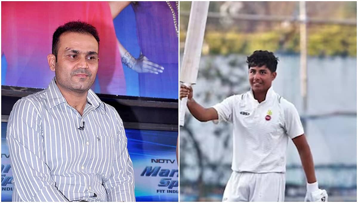 ಕೂಚ್ ಬಿಹಾರ್ ಟ್ರೋಫಿ: 23 ರನ್ಗಳಿಂದ ಫೆರಾರಿ ಮಿಸ್;
ಪುತ್ರನ ಬಗ್ಗೆ ವೀರೇಂದ್ರ ಸೆಹ್ವಾಗ್ ಪೋಸ್ಟ್ ವೈರಲ್