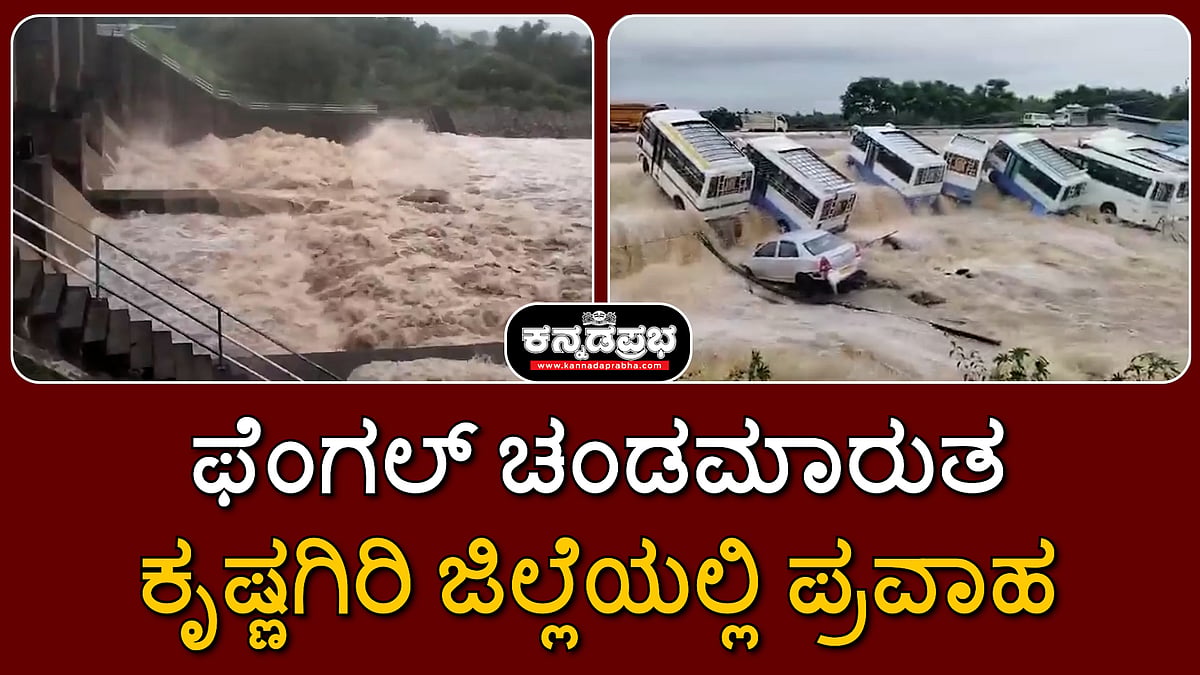 Watch | ಫೆಂಗಲ್ ಚಂಡಮಾರುತ: ಕೃಷ್ಣಗಿರಿ ಜಿಲ್ಲೆಯಲ್ಲಿ ಪ್ರವಾಹ; ಕೊಚ್ಚಿಹೋದ ಬಸ್ ಗಳು