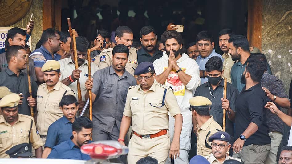 ಸಂಧ್ಯಾ ಥಿಯೇಟರ್ ಕಾಲ್ತುಳಿತ ಪ್ರಕರಣ: ಒಂದು ರಾತ್ರಿ ಜೈಲಿನಲ್ಲಿ ಕಳೆದ ನಟ ಅಲ್ಲು ಅರ್ಜುನ್, ಬಿಡುಗಡೆ