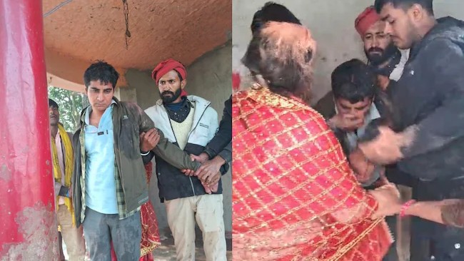 Forced Marriage: ಶಾಲೆಗೆ ತೆರಳುತ್ತಿದ್ದ ಶಿಕ್ಷಕನ ಅಪಹರಿಸಿ ಗನ್ ತೋರಿಸಿ ಮದುವೆ, Video viral