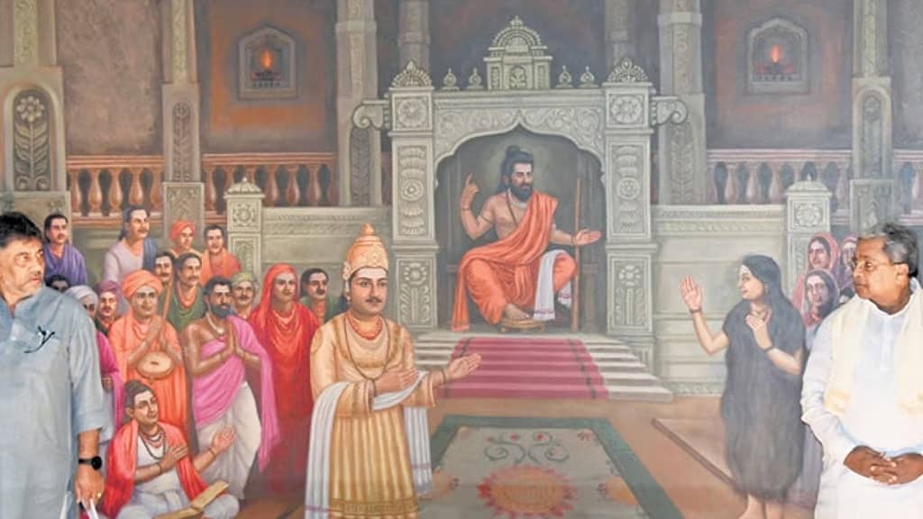 ಸುವರ್ಣ ಸೌಧದಲ್ಲಿ 'ಅನುಭವ ಮಂಟಪ'ದ ತೈಲವರ್ಣ ಚಿತ್ರ: ಖಂಡೇರಾವ್ ರಚಿತ ಕಲಾಕೃತಿ ಕದ್ದ ಆರೋಪ; ವಿವಾದ ಸೃಷ್ಟಿ