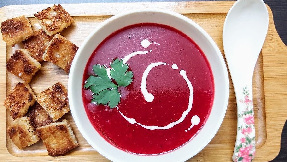 ಬೀಟ್ರೂಟ್ ಸೂಪ್ - Beetroot soup recipe in Kannada