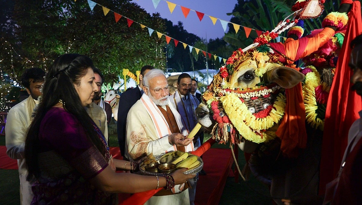 ನವದೆಹಲಿ: ಕೇಂದ್ರ ಸಚಿವ ಕಿಶನ್ ರೆಡ್ಡಿ ನಿವಾಸದಲ್ಲಿ ಪ್ರಧಾನಿ ಮೋದಿ ಸಂಕ್ರಾಂತಿ ಆಚರಣೆ!