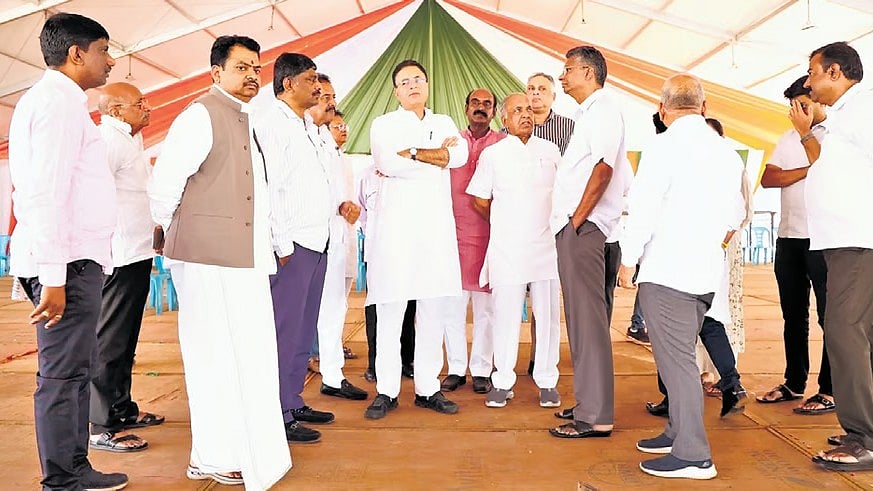 ಬೆಳಗಾವಿ: 'ಜೈ ಬಾಪು, ಜೈ ಭೀಮ್, ಜೈ ಸಂವಿಧಾನ' ಸಮಾವೇಶದ ಸಿದ್ಧತೆ ಪರಿಶೀಲಿಸಿದ ಕಾಂಗ್ರೆಸ್ ನಾಯಕರು