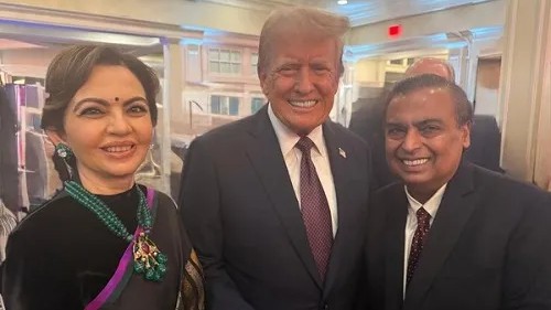 ನಾಳೆ ಅಮೆರಿಕದ ನೂತನ ಅಧ್ಯಕ್ಷ ಪದಗ್ರಹಣ: Donald Trump ಭೇಟಿಯಾದ ಮುಕೇಶ್ ಅಂಬಾನಿ ದಂಪತಿ!
