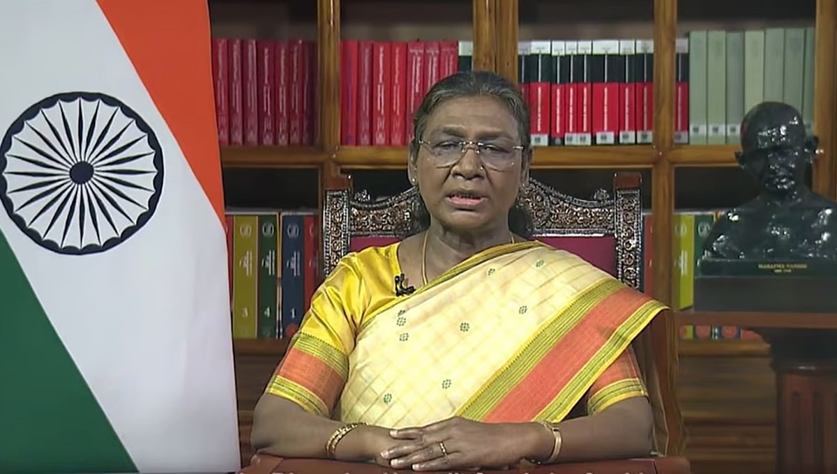 ನಮ್ಮ ಸಂವಿಧಾನ ಜೀವಂತ ದಾಖಲೆಯಾಗಿದೆ: ದೇಶ ಉದ್ದೇಶಿಸಿ ರಾಷ್ಟ್ರಪತಿ ಮುರ್ಮು ಭಾಷಣ