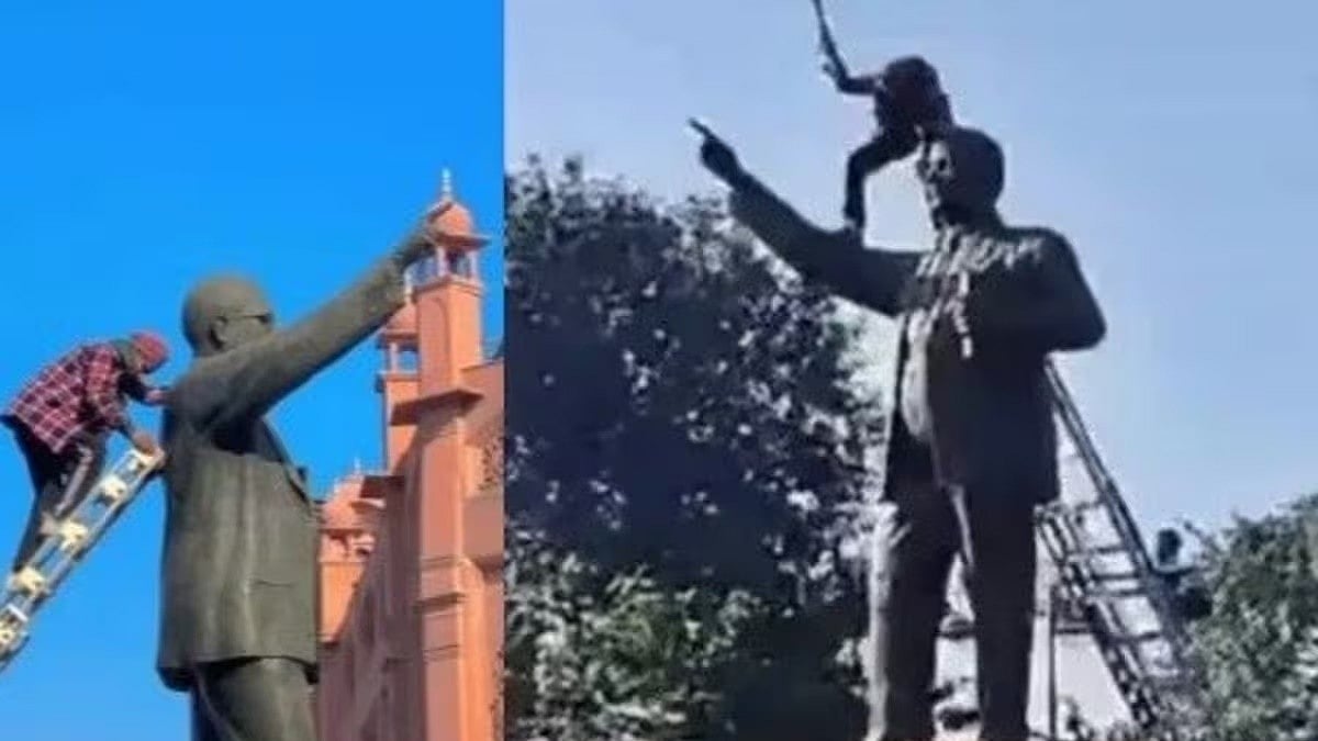 AAP ಸರ್ಕಾರವಿರುವ ಪಂಜಾಬ್‌ನಲ್ಲಿ ಹಾಡುಹಗಲೇ ಸಂವಿಧಾನ ಶಿಲ್ಪಿ ಅಂಬೇಡ್ಕರ್ ಪ್ರತಿಮೆ ಧ್ವಂಸ, ವಿಡಿಯೋ ವೈರಲ್