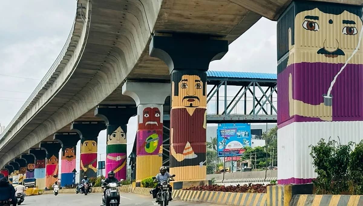 ಬಯೋಕಾನ್ ಫೌಂಡೇಶನ್ ನಿಂದ ಮೆಟ್ರೋ ಪಿಲ್ಲರ್ ಗಳ ಮೇಲೆ ಪಬ್ಲಿಕ್ ಆರ್ಟ್!