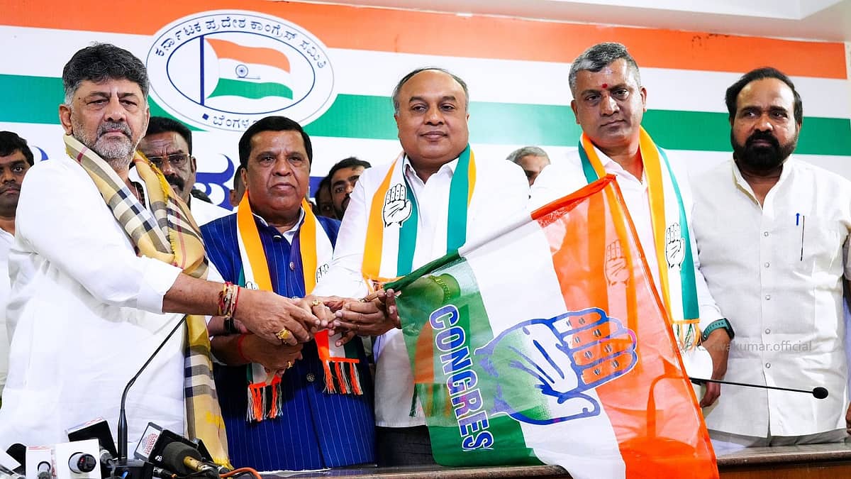 ಮಾಜಿ ಸಂಸದ ಎಲ್ ಆರ್ ಶಿವರಾಮೇಗೌಡ ಮರಳಿ ಕಾಂಗ್ರೆಸ್ ಗೆ