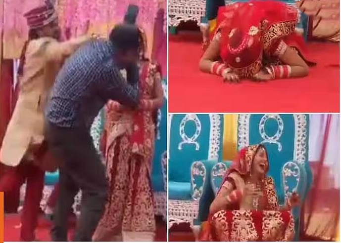 ವಧುವನ್ನು ಪದೇ ಪದೇ ಮುಟ್ಟುತ್ತಿದ್ದ ಕ್ಯಾಮೆರಾಮನ್‌ಗೆ ವೇದಿಕೆ ಮೇಲೆ ಬುದ್ದಿ ಕಲಿಸಿದ ವರ: Instagramನಲ್ಲಿ ವಿಡಿಯೋ ವೈರಲ್