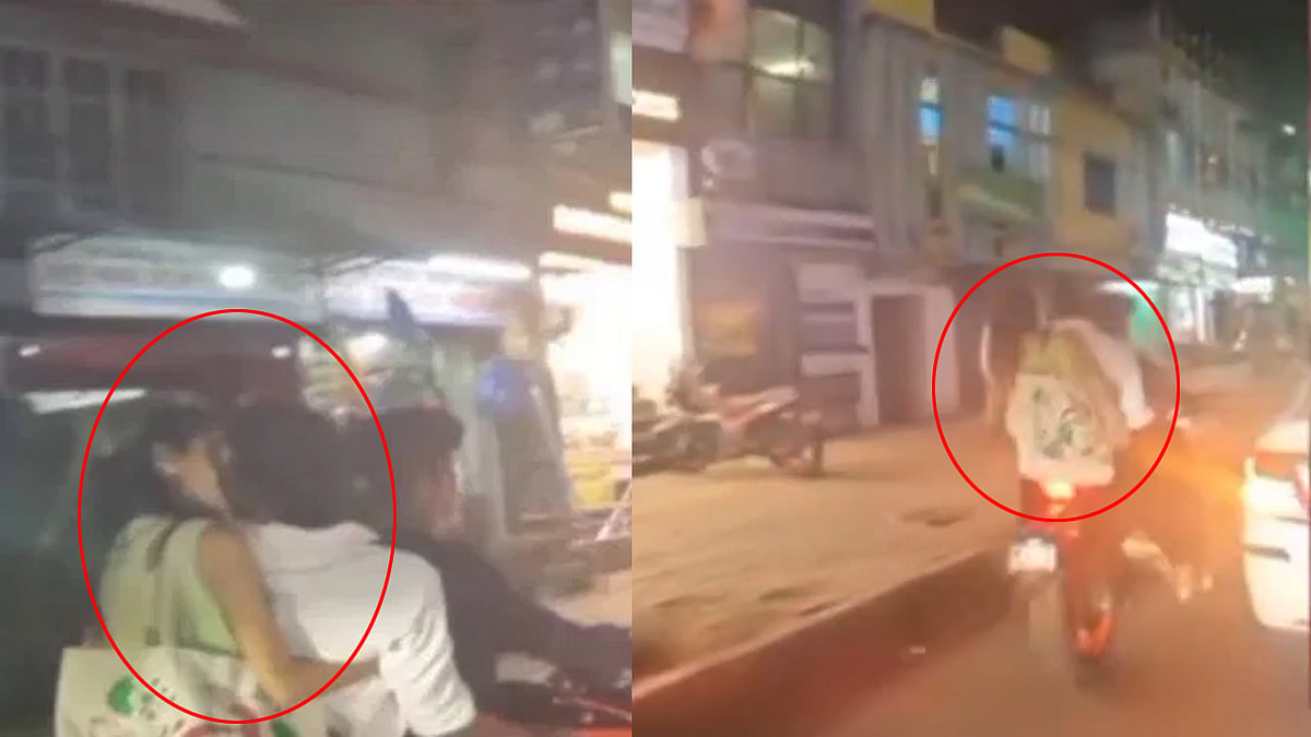 ಬೆಂಗಳೂರು: ಯುವತಿ ಜತೆ ಯುವಕರಿಬ್ಬರ ತ್ರಿಬಲ್ ರೈಡಿಂಗ್, ಕಿಸ್ಸಿಂಗ್! Video Viral