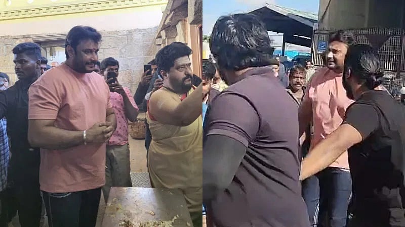 ಮೈಸೂರಿನಲ್ಲಿ 'ಡೆವಿಲ್' ಚಿತ್ರದ ಶೂಟಿಂಗ್: ಚಾಮುಂಡಿ ದೇವಿ ದರ್ಶನ ಪಡೆದ ದಾಸ