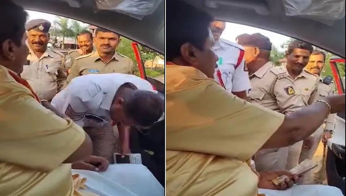 ಬಾಗಲಕೋಟೆ: ಸಮವಸ್ತ್ರದಲ್ಲೇ ಸ್ವಾಮೀಜಿ ಕಾಲಿಗೆ ಬಿದ್ದು ಹಣ ಸ್ವೀಕಾರ; 6 ಪೊಲೀಸರ ಎತ್ತಂಗಡಿ!