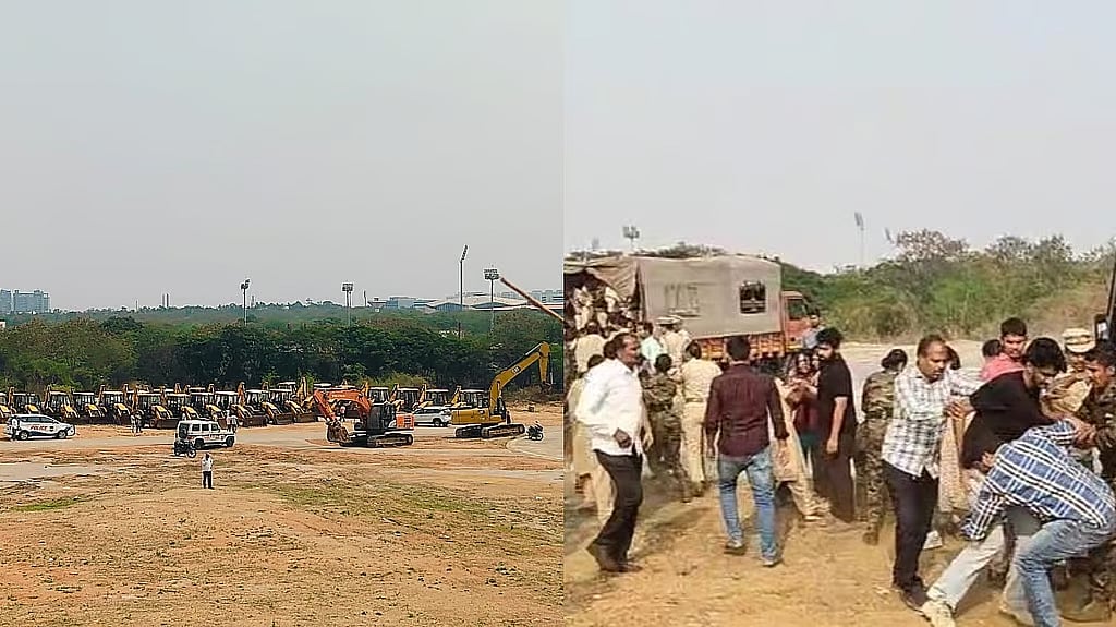 ಕಾಂಚ ಗಚಿಬೌಲಿ: ವಿದ್ಯಾರ್ಥಿಗಳ ಪ್ರತಿಭಟನೆ ಮಧ್ಯೆಯೇ ಅರಣ್ಯ ಭೂಮಿ ಒತ್ತುವರಿ ತೆರವು ಮುಂದುವರಿಕೆ
