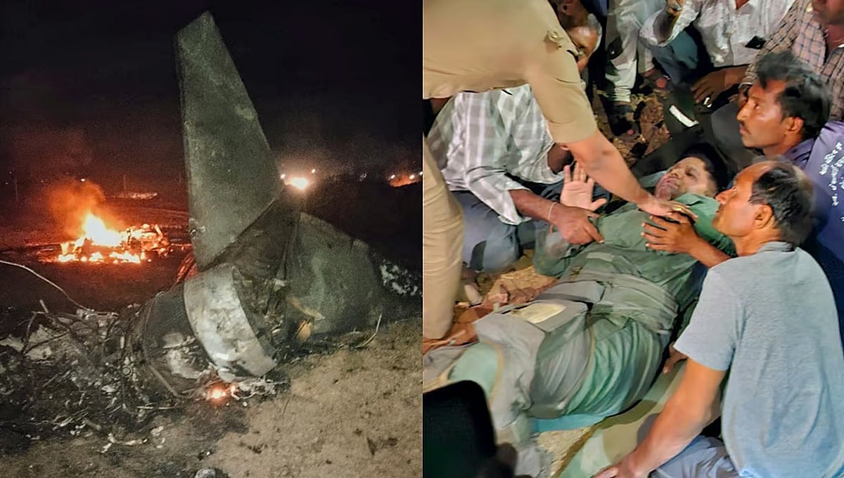 ಗುಜರಾತ್ನಲ್ಲಿ ಜಾಗ್ವಾರ್ ಯುದ್ಧ ವಿಮಾನ ಪತನ: ಗಾಯಗೊಂಡ ಪೈಲಟ್ ಮಿಲಿಟರಿ ಆಸ್ಪತ್ರೆಗೆ ಶಿಫ್ಟ್