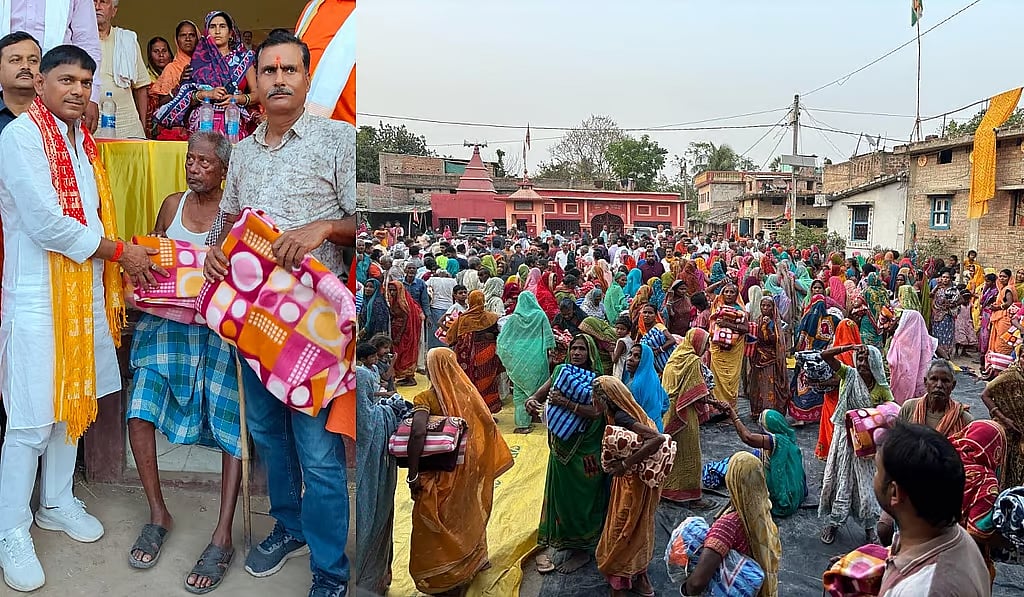 ಬಿರು ಬೇಸಿಗೆಯಲ್ಲಿ ಬ್ಲಾಂಕೆಟ್ ವಿತರಿಸಿದ ಬಿಹಾರ BJP ಸಚಿವ; 'ವಿಲಕ್ಷಣ ವರ್ತನೆ' ಎಂದು RJD ಟೀಕೆ