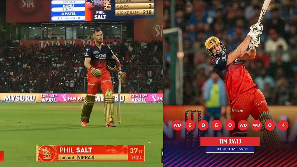 IPL 2025: Phil Salt ಸ್ಫೋಟಕ ಬ್ಯಾಟಿಂಗ್, Tim David ಹೋರಾಟ; DC ವಿರುದ್ಧ RCB 164 ರನ್ ಟಾರ್ಗೆಟ್!