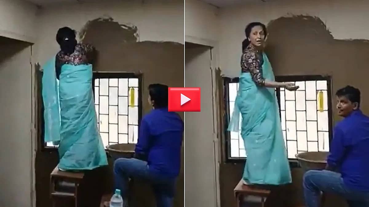 ತರಗತಿಯ ಗೋಡೆಗಳಿಗೆ ಸ್ವತಃ ಸಗಣಿ ಸವರಿದ ದೆಹಲಿ ವಿಶ್ವವಿದ್ಯಾಲಯದ ಪ್ರಾಂಶುಪಾಲ; ನೆಟ್ಟಿಗರಿಂದ ಲೇವಡಿ, Video Viral