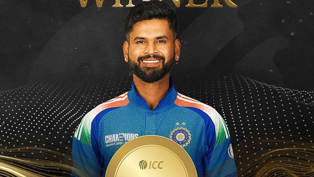 'ICC ಮಾರ್ಚ್ ತಿಂಗಳ ಆಟಗಾರ' ಪ್ರಶಸ್ತಿಗೆ ಶ್ರೇಯಸ್ ಅಯ್ಯರ್ ಆಯ್ಕೆ