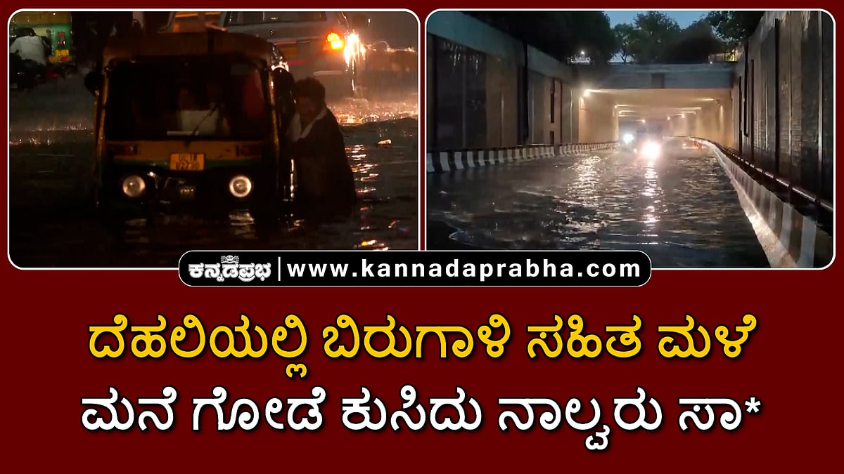 Watch | ದೆಹಲಿಯಲ್ಲಿ ಬಿರುಗಾಳಿ ಸಹಿತ ಮಳೆ; ಮನೆ ಗೋಡೆ ಕುಸಿದು ನಾಲ್ವರು ಸಾವು