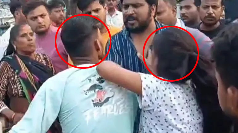 'ಪ್ರೇಯಸಿ ಜೊತೆ ನೂಡಲ್ಸ್ ತಿನ್ನುತ್ತಿದ್ದ ಪ್ರೇಮಿಗೆ ಪೋಷಕರಿಂದಲೇ ಧರ್ಮದೇಟು'; Video Viral