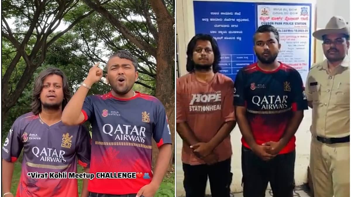IPL ಪಂದ್ಯದ ವೇಳೆ ಕೊಹ್ಲಿ ಅಪ್ಪಿಕೊಳ್ಳೋದಾಗಿ ಸವಾಲು: ರೀಲ್ಸ್ ಸ್ಟಾರ್ಸ್ ಇದೀಗ ಪೊಲೀಸರ ಅತಿಥಿ