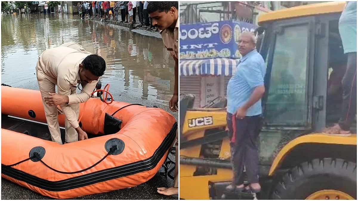 Bengaluru Rain: ರಸ್ತೆಗಳಲ್ಲಿ ಕಾಲಿಡಲೂ ಜಾಗವಿಲ್ಲದೇ ಬುಲ್ಡೋಜರ್ ಏರಿಬಂದ ಶಾಸಕ ಬೈರತಿ ಬಸವರಾಜ್; ಬೋಟ್ ಗಳಲ್ಲಿ ಸಂಚರಿಸಲು ನೆಟ್ಟಿಗರ ಚಿಂತನೆ!