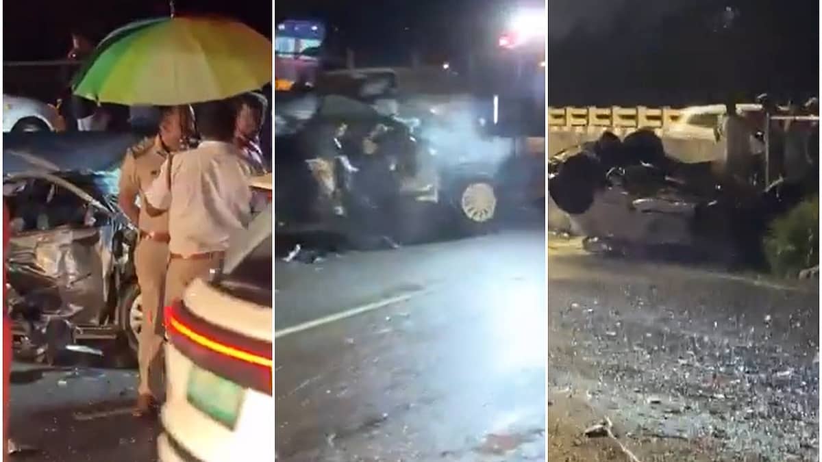 ಬೆಂಗಳೂರು-ಮೈಸೂರು ಎಕ್ಸ್ಪ್ರೆಸ್ ವೇ: ಭೀಕರ ಅಪಘಾತ; ಇಬ್ಬರು ಸಾವು, ನಾಲ್ವರ ಸ್ಥಿತಿ ಗಂಭೀರ