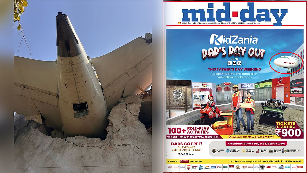 ಕಾಕತಾಳಿಯವೋ, ದುರಂತದ ಮುನ್ಸೂಚನೆಯೋ?: Air India ವಿಮಾನ ಪತನಕ್ಕೂ ಮುನ್ನ Midday ಜಾಹಿರಾತು ವೈರಲ್!